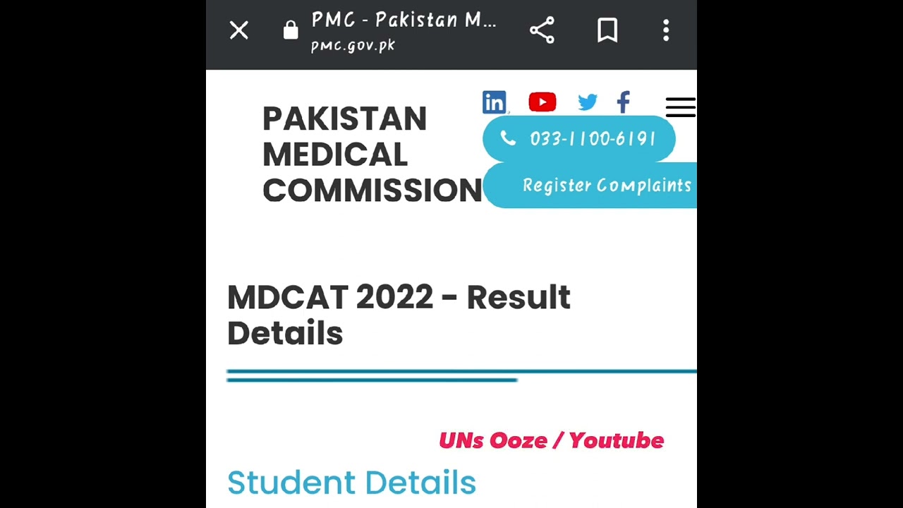 Mdcat Result 2022 announced || pmc mdcat results || grace marks given or not?