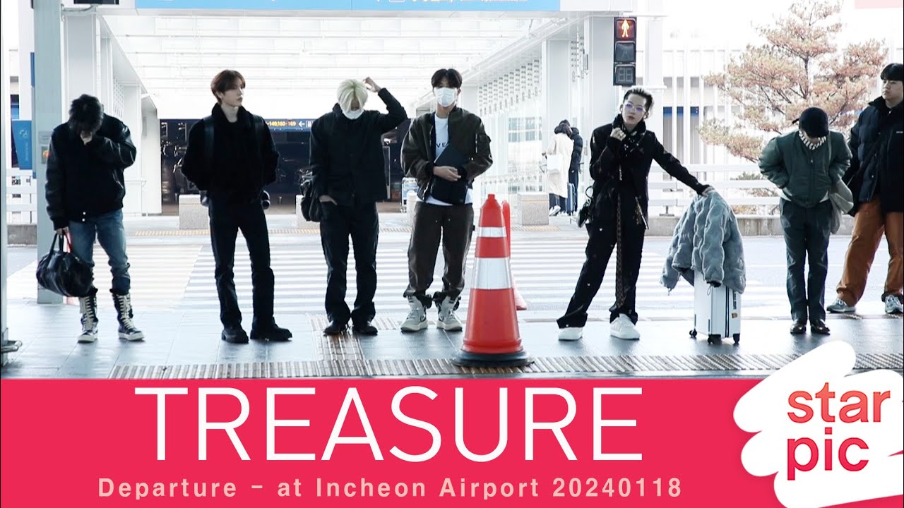 트레저 '멋진 트래저!' [STARPIC] / TREASURE Departure - at Incheon Airport 20240118