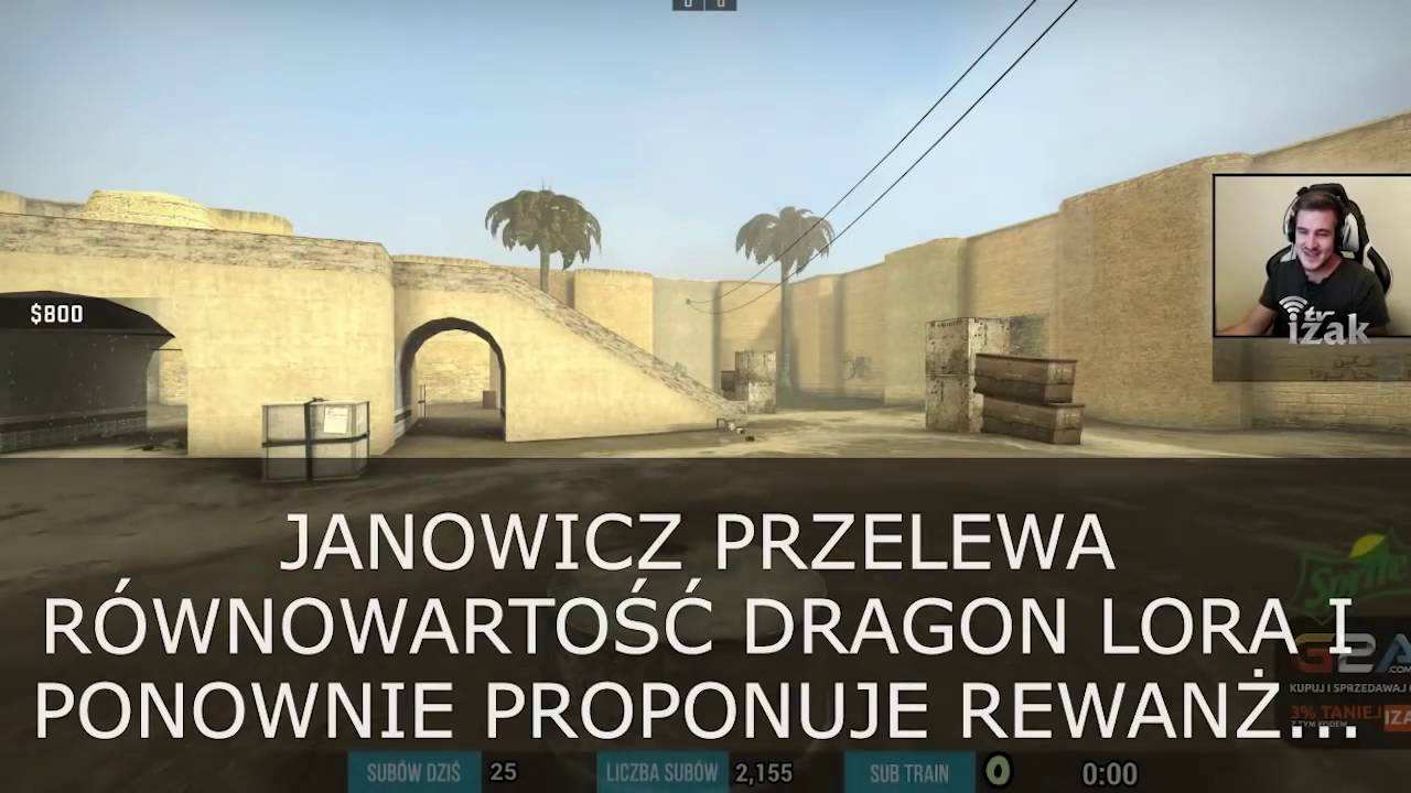 Jerzy Janowicz Wściekły 1200$ CS GO Przegrana z Izakiem