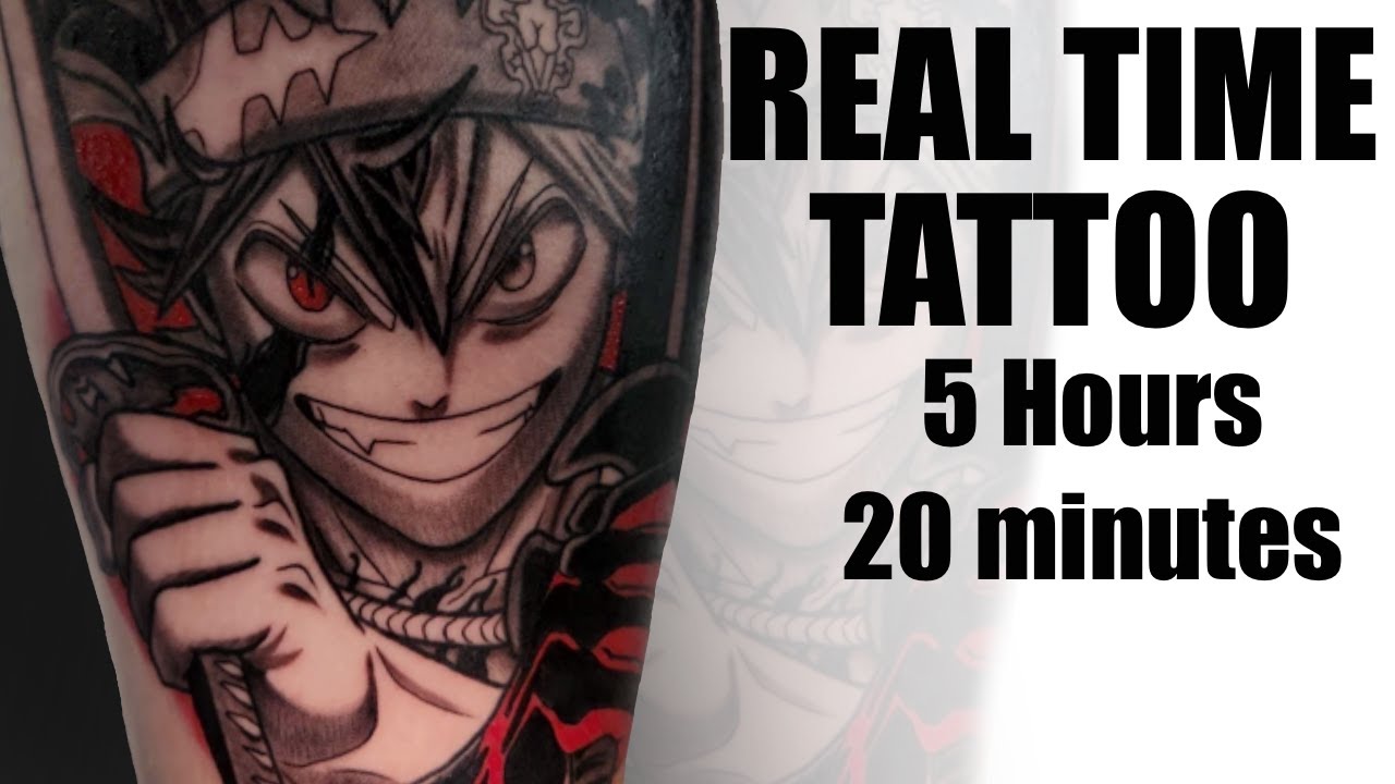 REAL TIME TATTOO | Black Clover Anime Tattoo