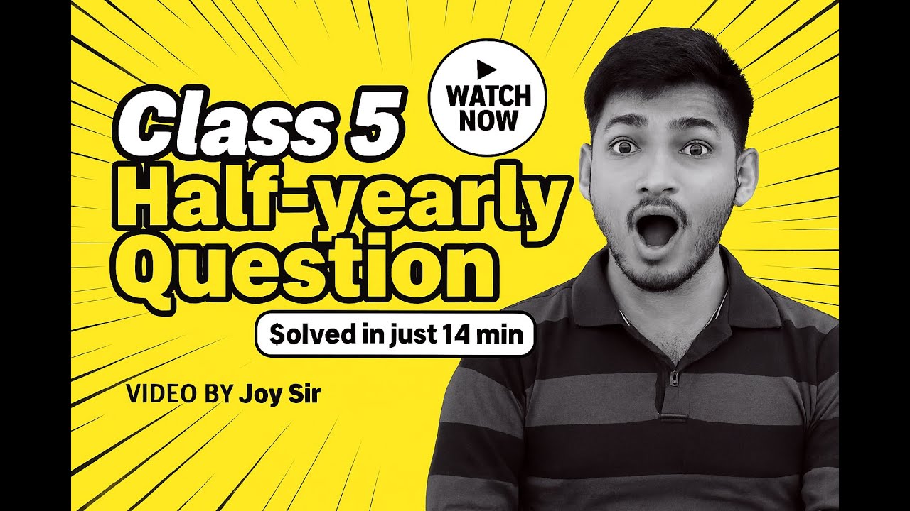 Class 5 Math Question Paper solution of Halfyearly examination. #tbse #class5 #maths #question