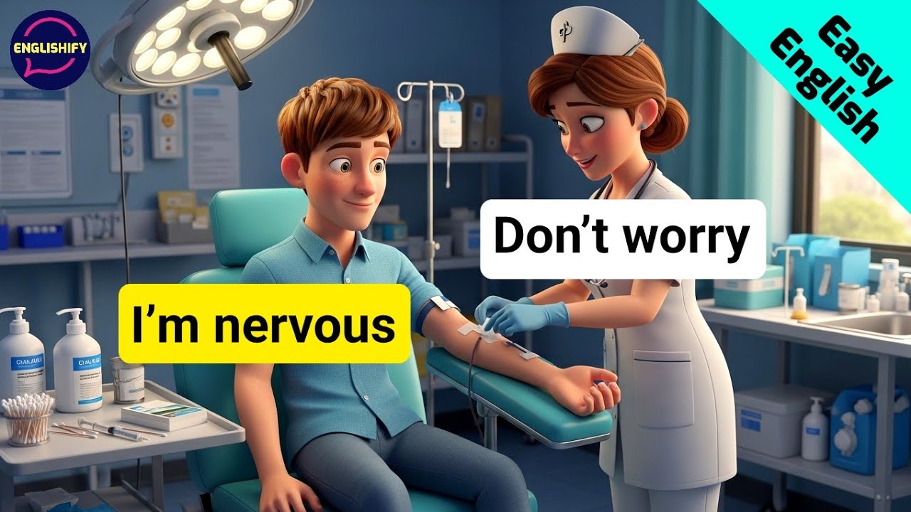 10 Easy English Conversations at The Hospital | Real Life Dialogues (A1-A2)