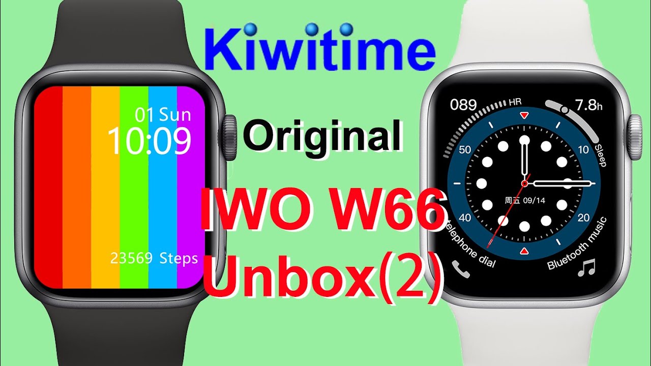 KIWITIME IWO W66 Smartwatch Unbox(2)-Black & Silver Color Unbox-Watch Series 6 Copy