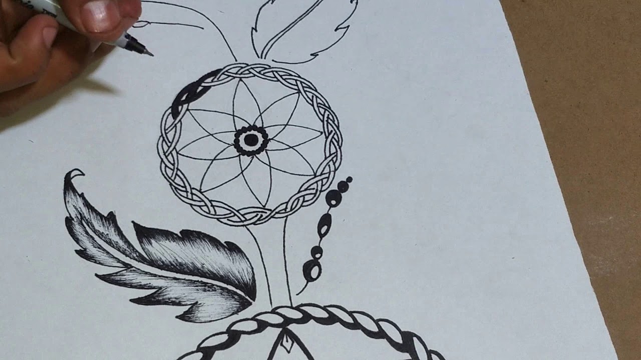Como Dibujar una Mandala DreamCatcher 🌸