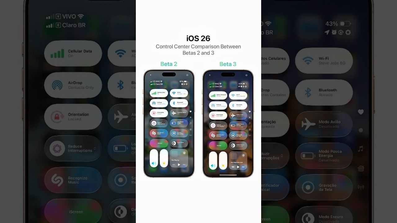iOS 26 Beta 2 Vs Beta 3 Control Center