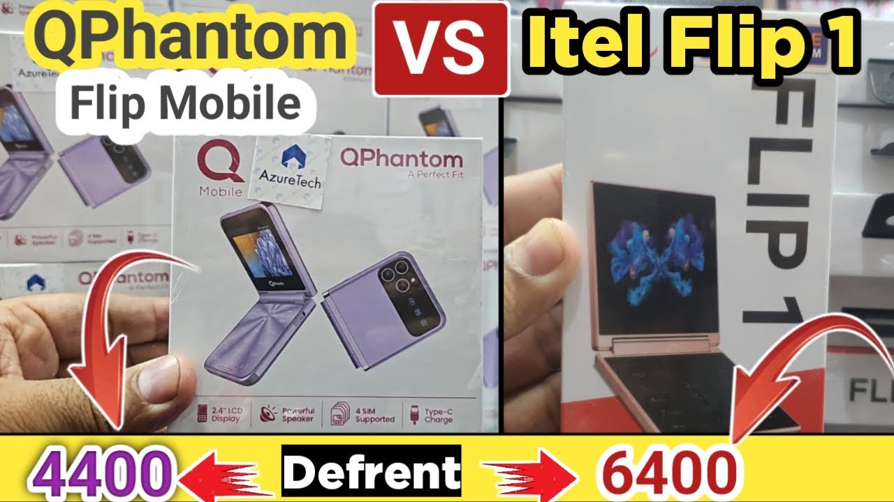 itel flip 1 Folding Phone vs Q Fold Mobile qphantom  Review full 2024 | itel new mobile price