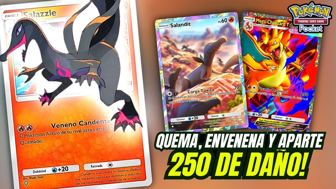 Este deck de Salazzle + Mega Charizard Y Ex te SORPRENDERÁ | Pokémon TCG Pocket