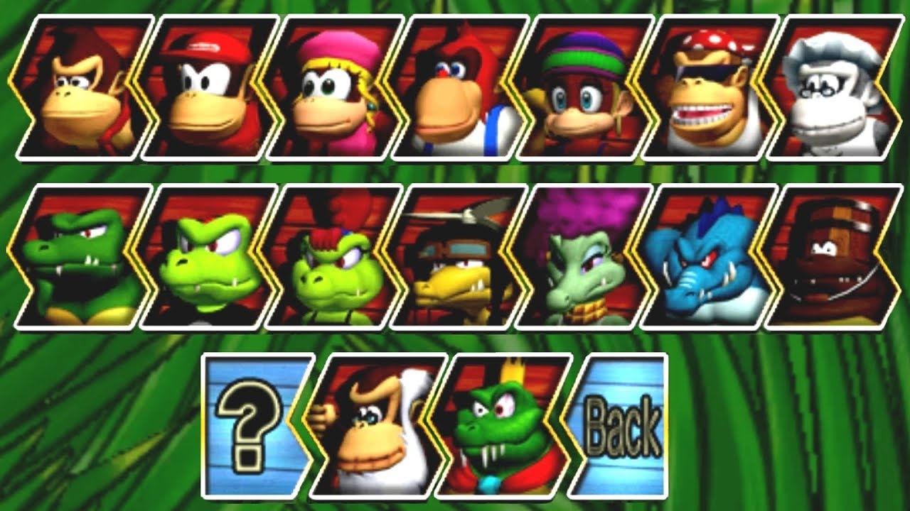 Donkey Kong Barrel Blast - All Characters