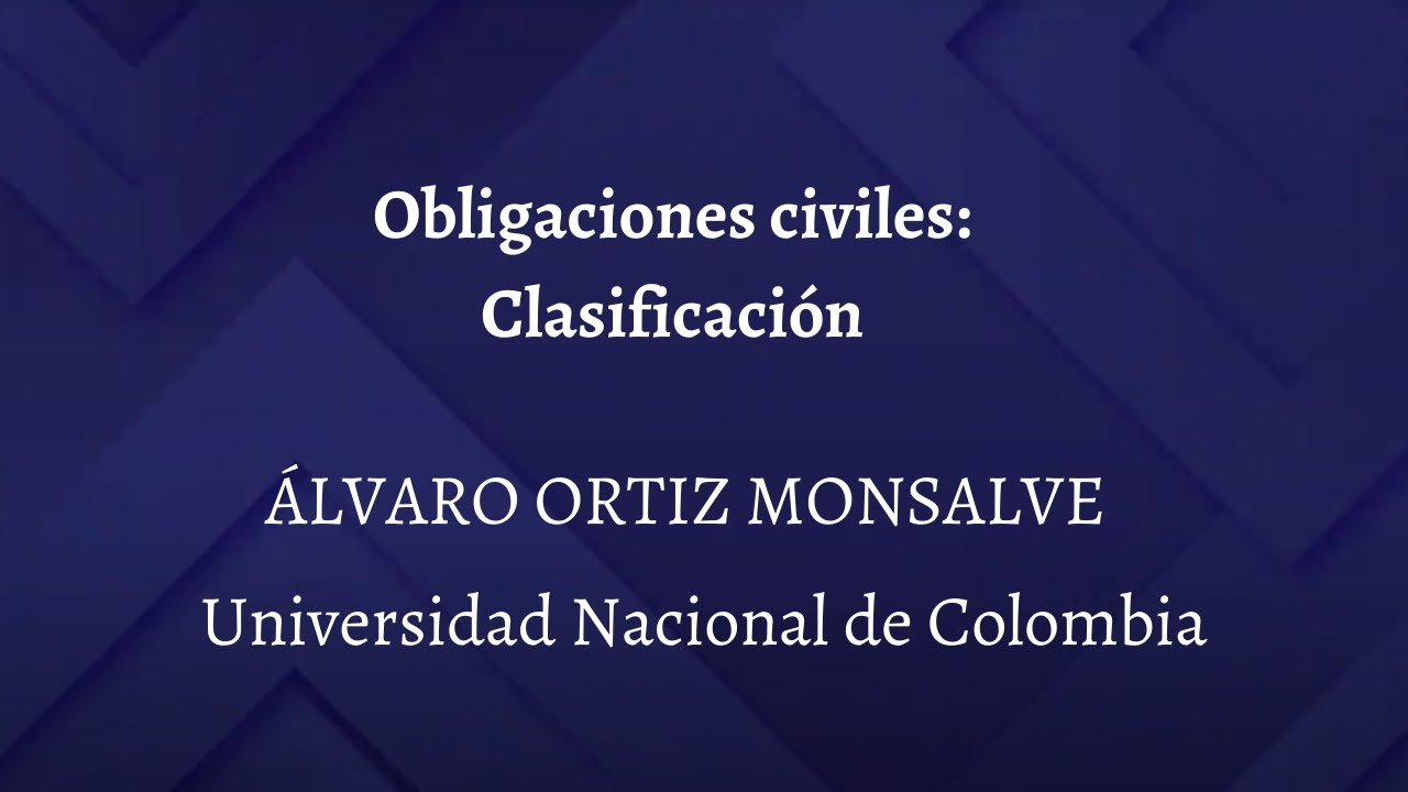 Obligaciones civiles: Clasificación