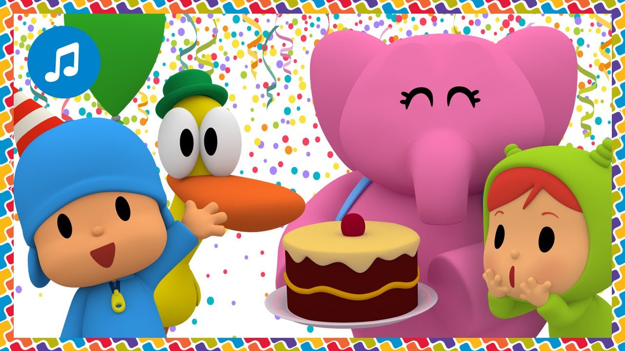 🎂CANCIONES INFANTILES de POCOYÓ 🎂 - El Cumpleaños de Elly | Caricaturas y dibujos animados