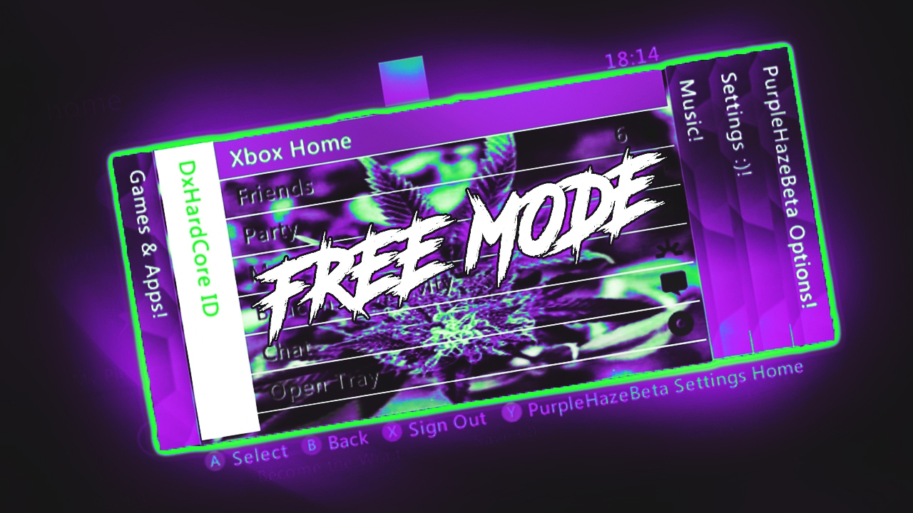 XBLPURPLEHAZE BETA!!!! **FREE MODE!** (JTAG/RGH ONLY) LINK IN THE DESCRIPTION!!!