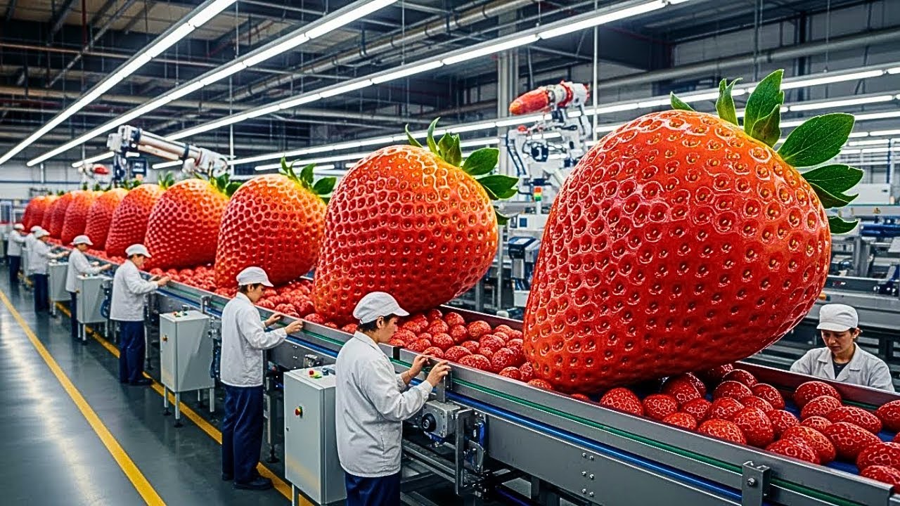 Inside A Modern Strawberry Factory: From Fresh Strawberries To Premium Strawberry Jam (Full Process)