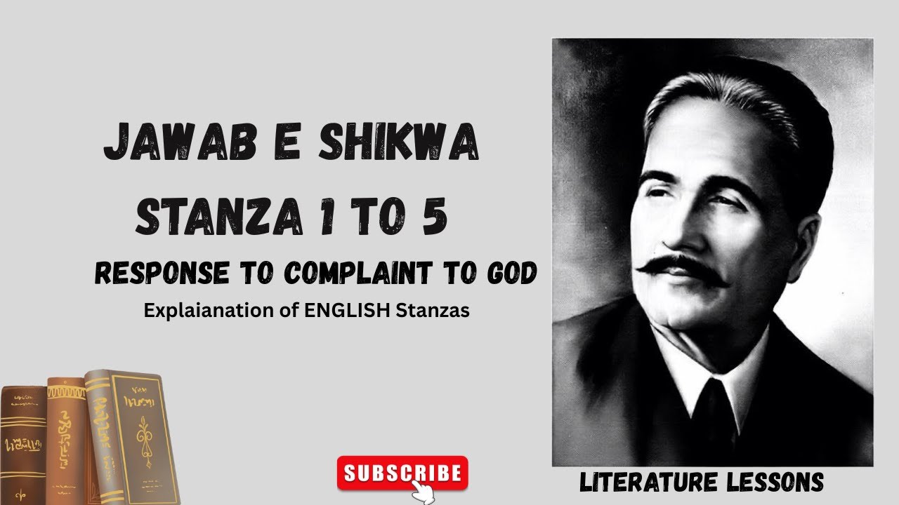Jawab-e-Shikwa Stanza 1–5 Full Explanation of English Stanzas | Allama Iqbal Poetry in Urdu/Hindi