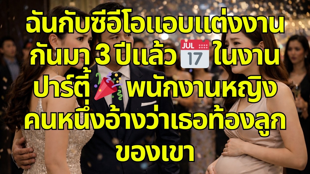 ฉันกับซีอีโอแอบแต่งงานกันมา 3 ปีแล้ว 📅 ในงานปาร์ตี้ 🎉 พนักงานหญิงคนหนึ่งอ้างว่าเธอท้องลูกของเขา