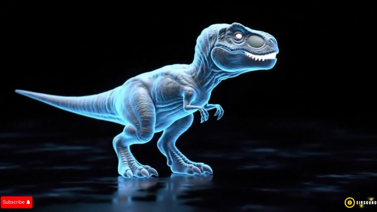 Dinosaurs 3D Hologram Video - Stegosaurus, Velociraptor, T-rex