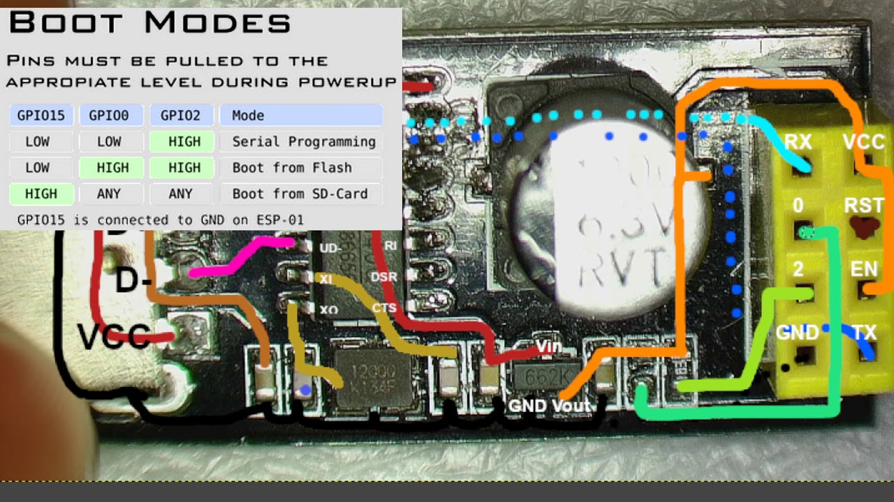 BitBastelei #386 - ESP01-Programmer: Boot/Reset Transistor Mod