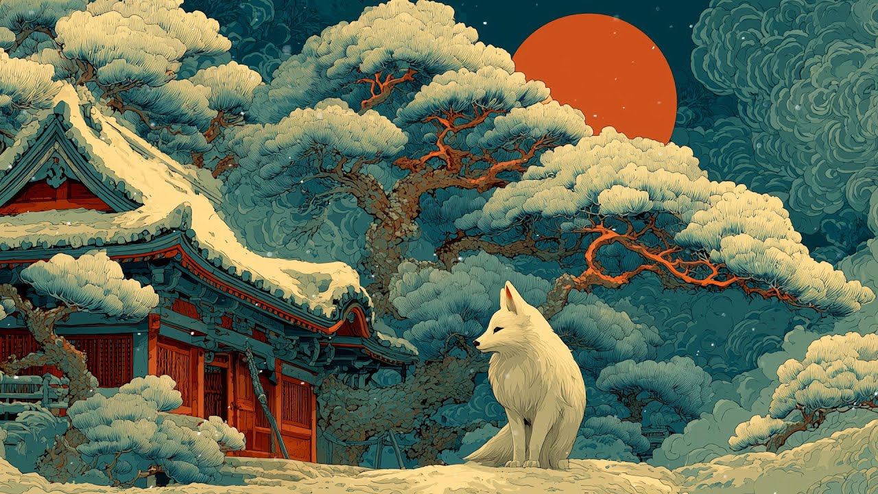 雪降る森で神社を守る狐の物語 ❄️ A Fox Story Guarding a Shrine in a Snowy Forest