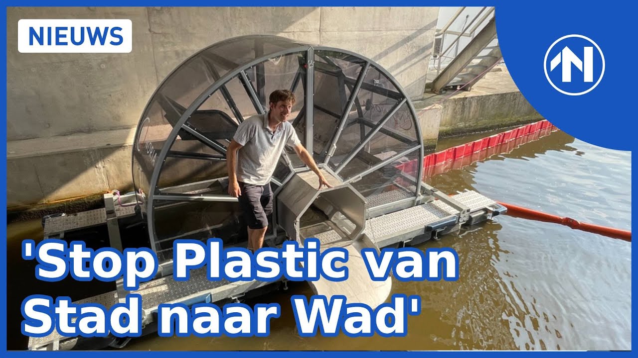 Opmerkelijk apparaat verwijdert plastic afval uit Eemskanaal