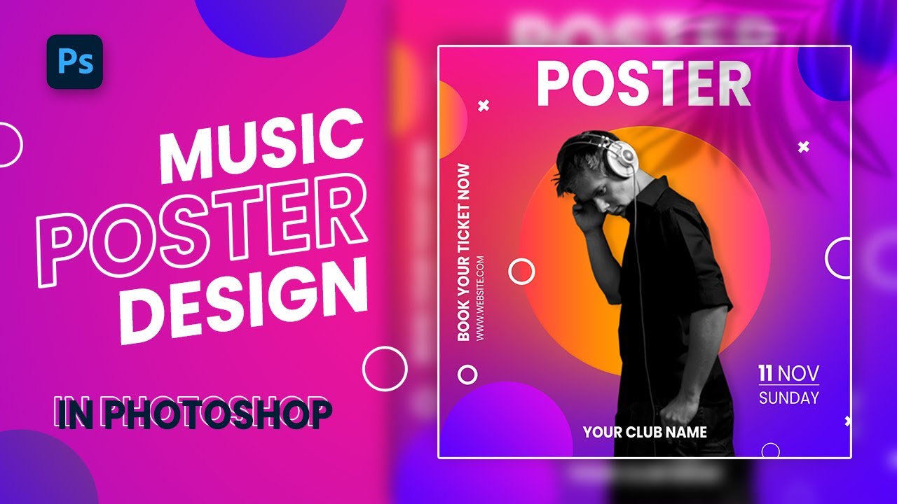 How To Design Music/Concert Posters in Photoshop - Event Concert Post Banner Design Tutorial