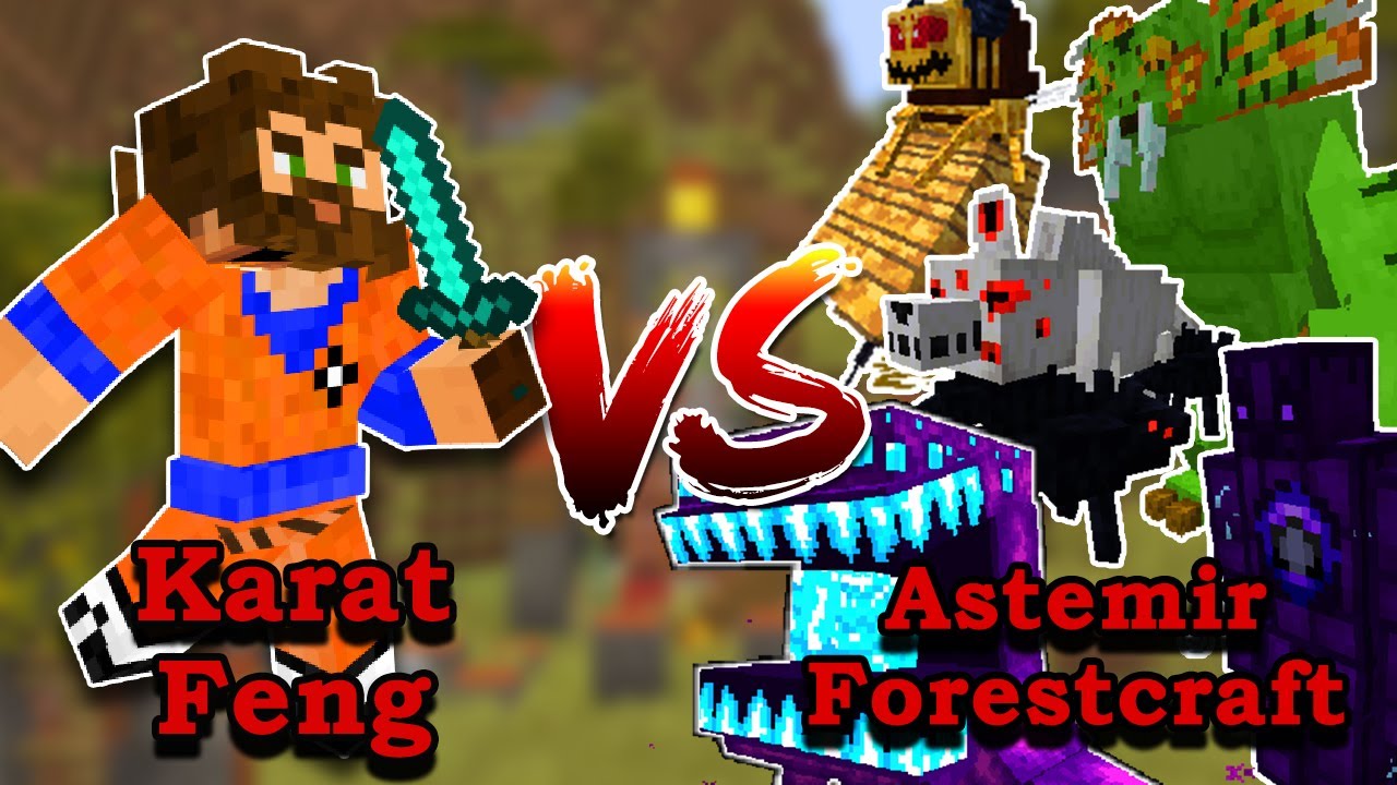 ME VS Astemir Forestcraft bosses | Player VS Minecraft Mob battle