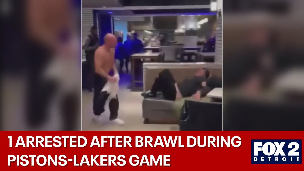 Brawl breaks out at Detroit Pistons game, one arrested