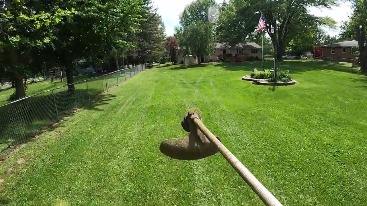 Stihl fs 70 r cutting grass