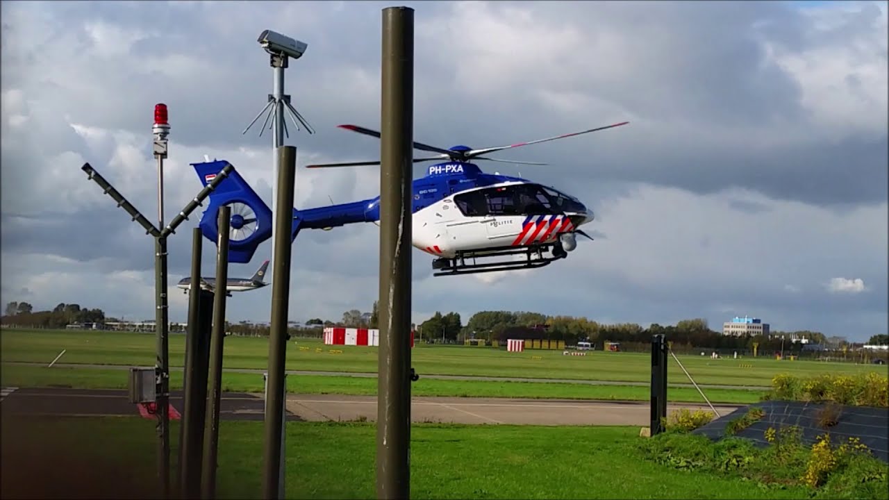 Landing + tanken Politiehelikopter (PH-PXA)