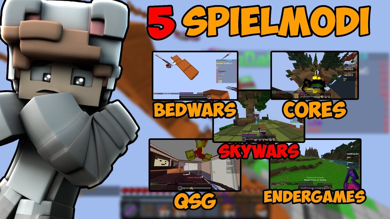 5 Spielmodi in einem VIDEO! Bedwars|Cores|Skywars|QSG|Endergames