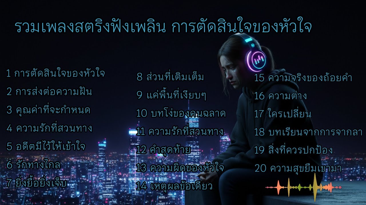 รวมเพลงสตริงฟังเพลิน การตัดสินใจของหัวใจ #เพลงออนไลน์ 
