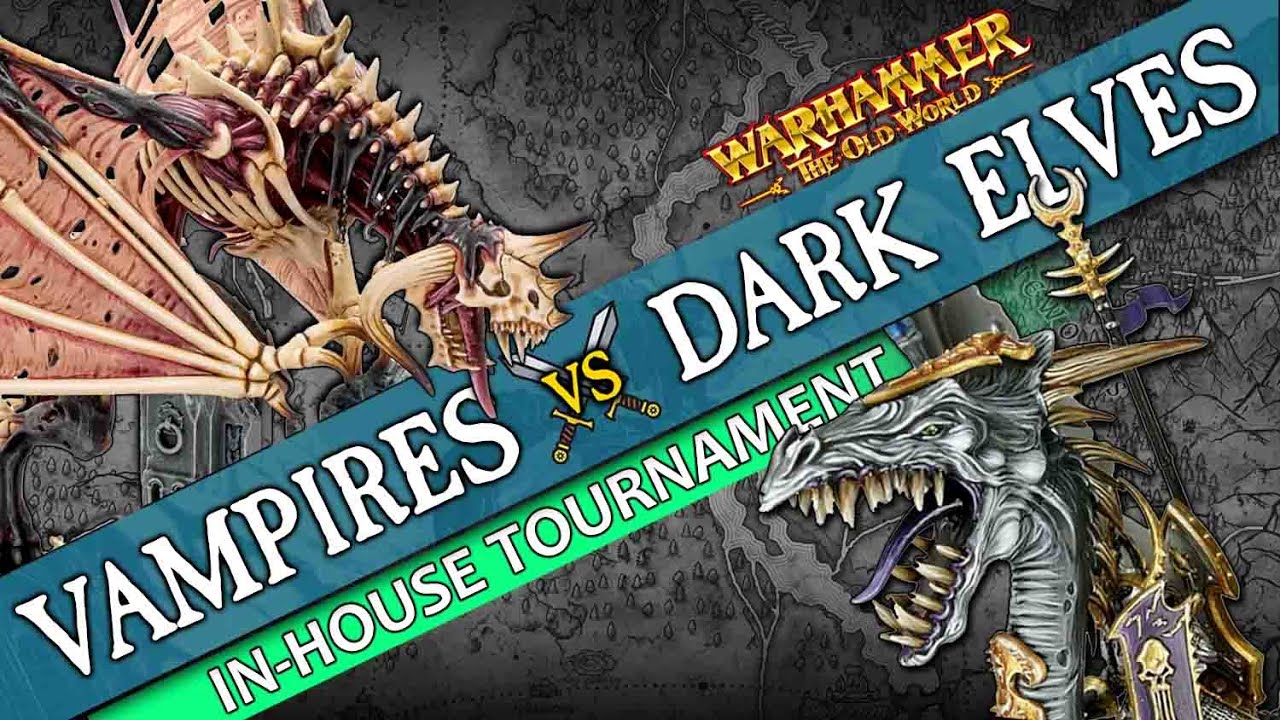 Vampire Counts vs Dark Elves (IN-HOUSE TOURNAMENT) | Warhammer The Old World (Live Battle Report)