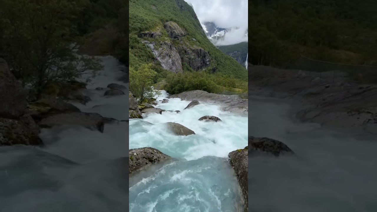 Briksdal water falls.             #landscapesofnorway #bergennorway #relaxing #nature #scenicnorway