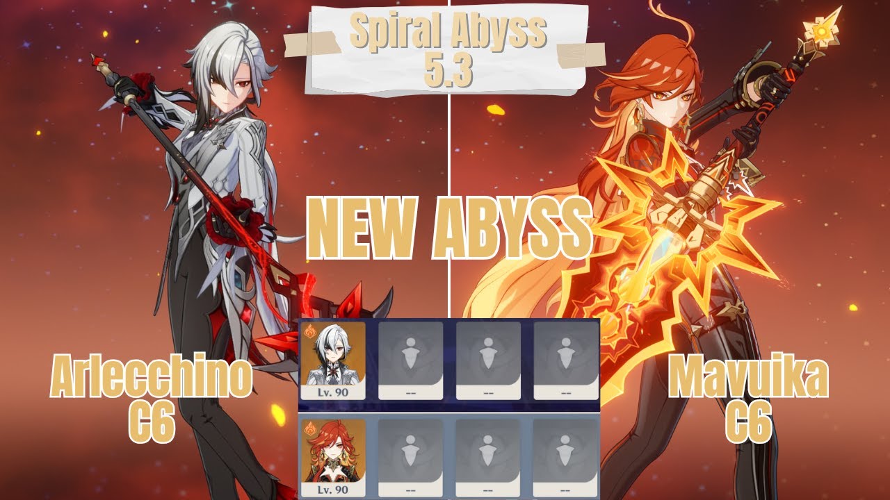 (NEW ABYSS) C6 Arlecchino & C6 Mavuika Solo Spiral Abyss 5.3