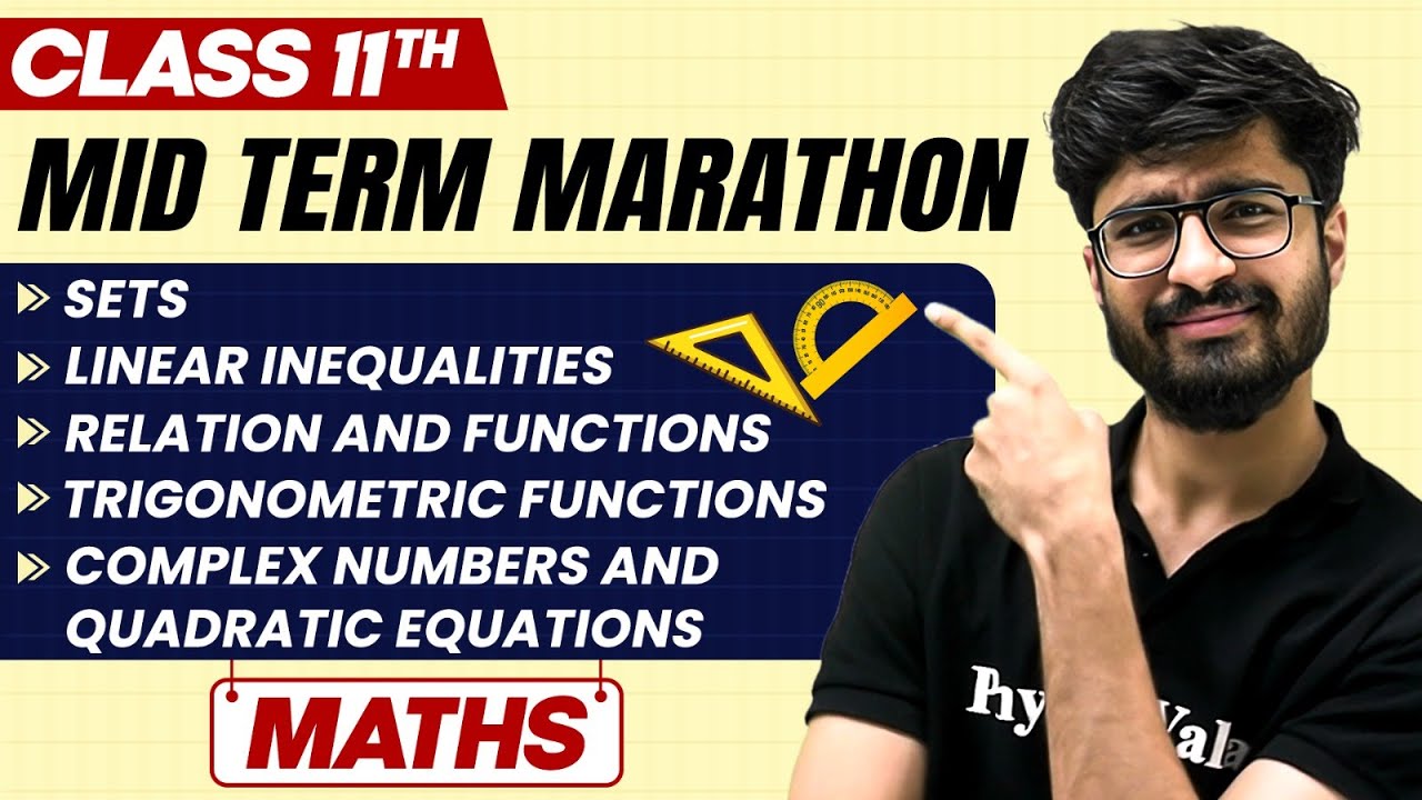 Complete CBSE Maths - Class 11th | MID Term in One Shot | Marathon Series 🔥
