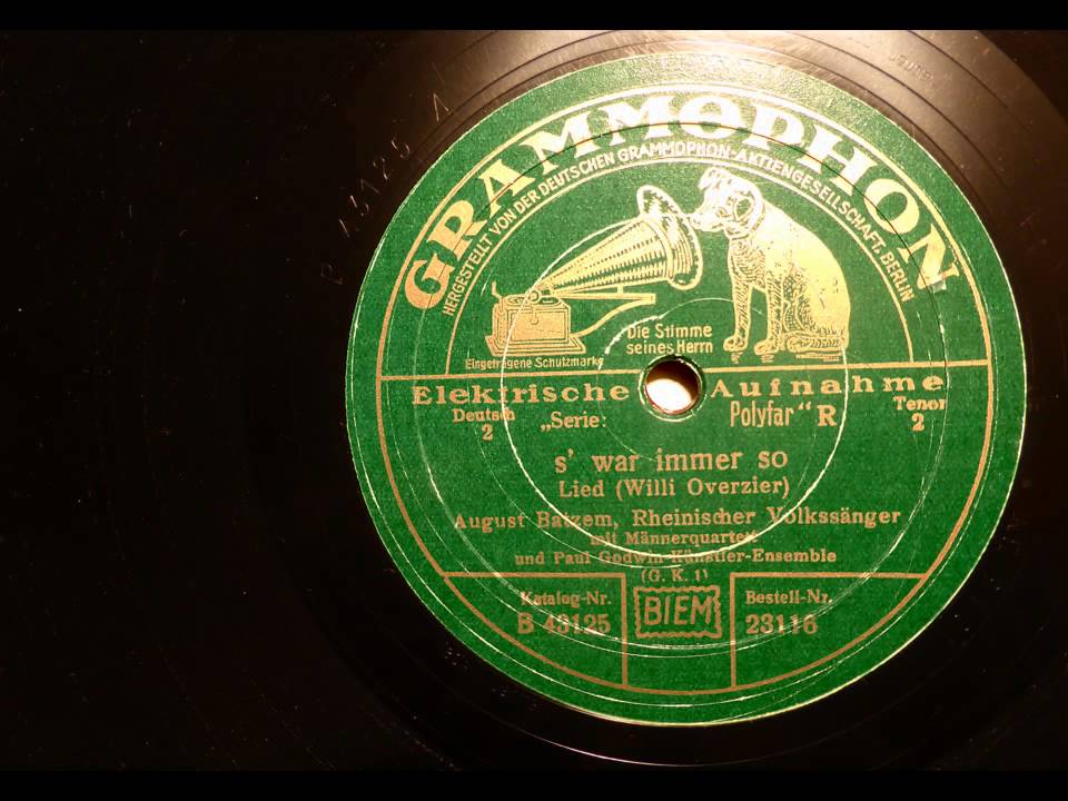 August Batzem: s' war immer so  (1930)