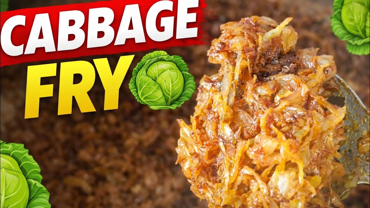 క్యాబేజీ ఫ్రై//super tasty 😋//🥬//