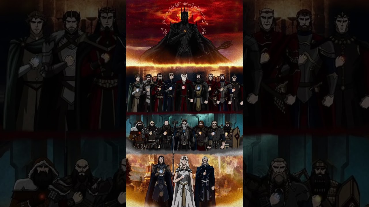 LOS ANILLOS DE EL SE&Ntilde;OR DE LOS ANILLOS #esdla #losanillosdepoder #sauron #galadriel #anillounico