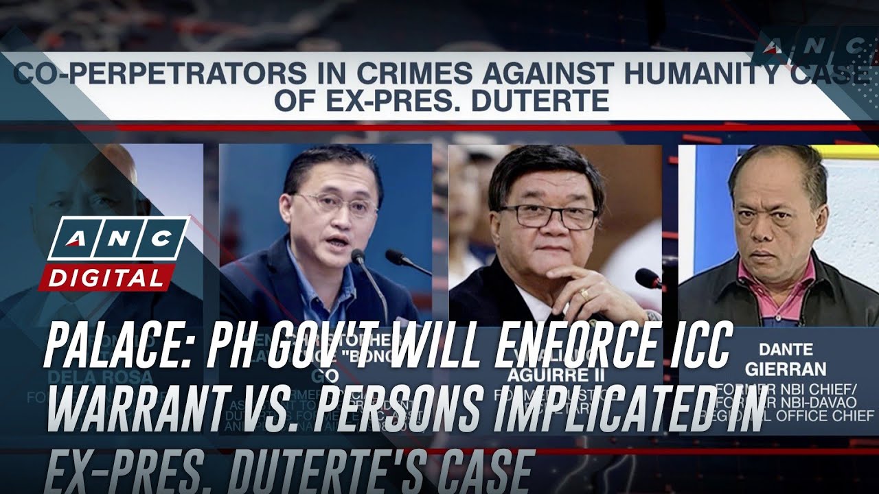 Palace: PH gov't will enforce ICC warrant vs. persons implicated in ex-pres. Duterte's case