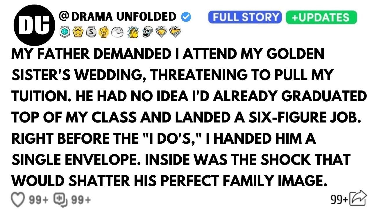 My Father Forced Me To Attend My Golden Sister's Wedding, Threatening My Future. He Didn't Know I Wa