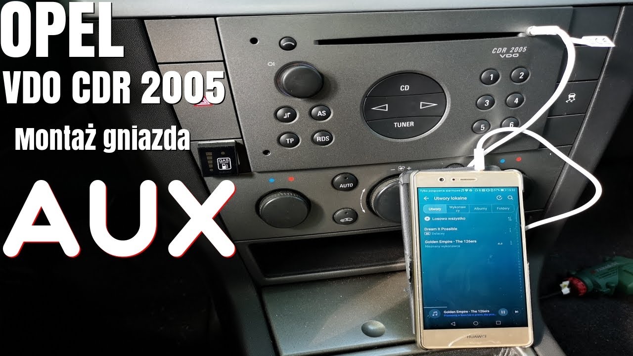 CDR 2005 VDO montaż gniazda AUX OPEL
