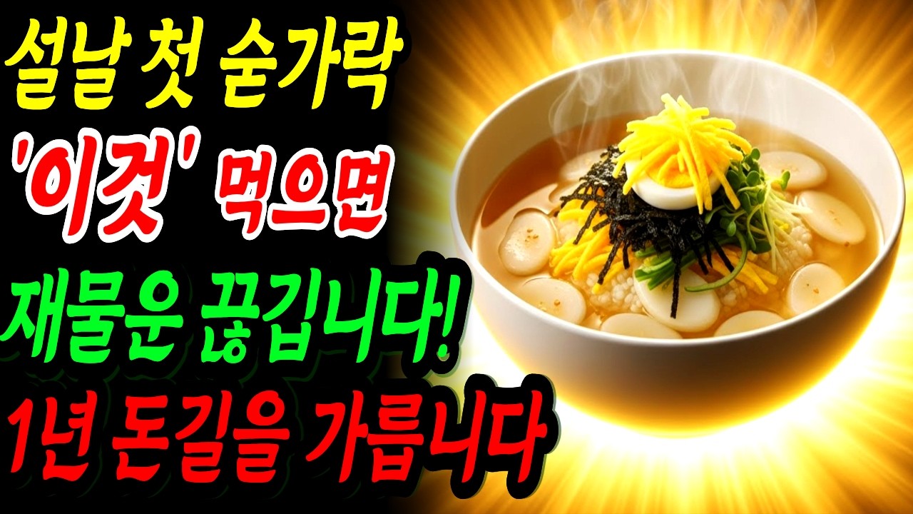 설날 아침 ‘첫 숟가락’ 하나로 1년 돈길이 갈립니다! 잘못 먹으면 재물운 통째로 날아갑니다 | 금전운 | 부자되는 설날 풍수