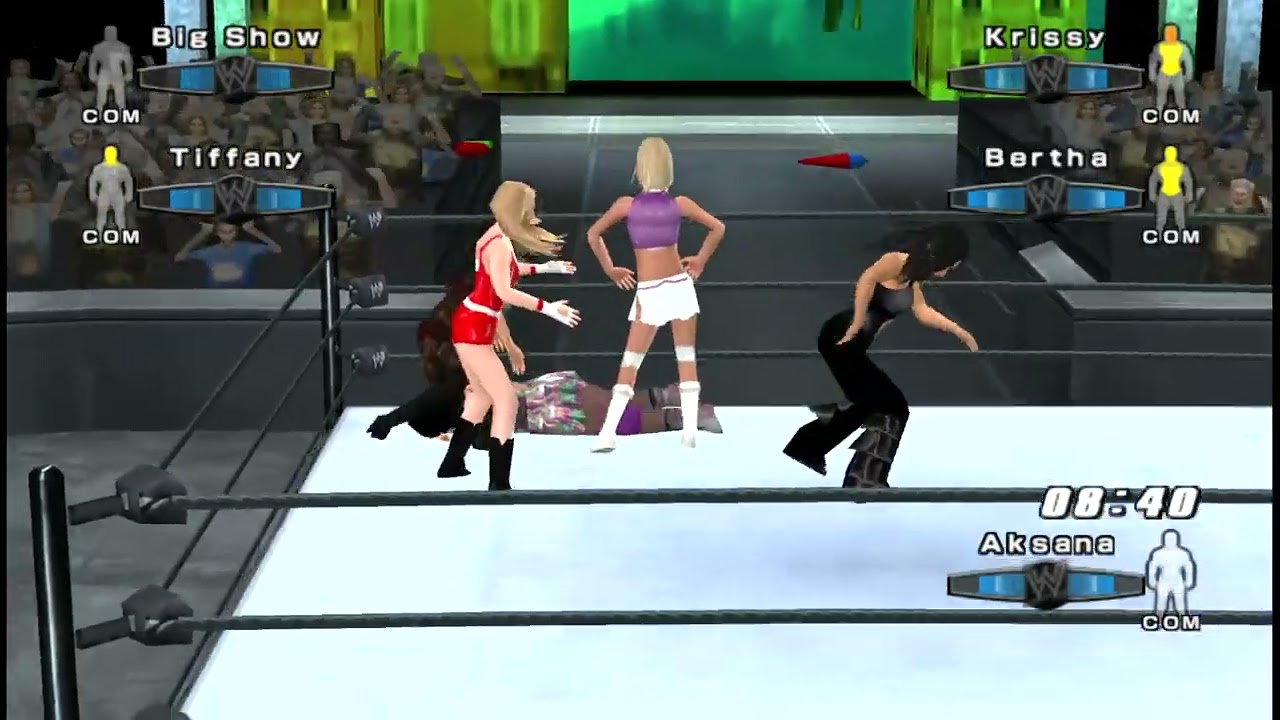 WWE smackdown vs raw 2006 30 Divas Royal Rumble PT2
