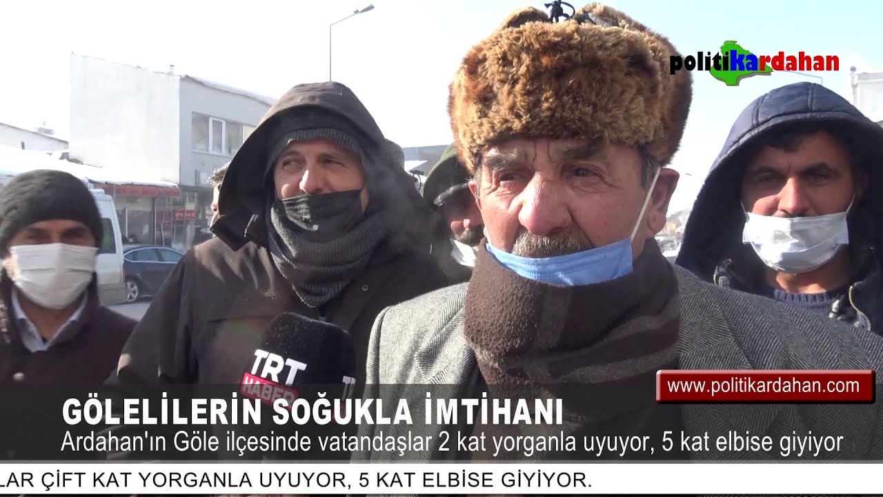 Ardahan'ın G&ouml;le il&ccedil;esinde vatandaşlar 2 kat yorganla uyuyor, 5 kat elbise giyiniyor.
