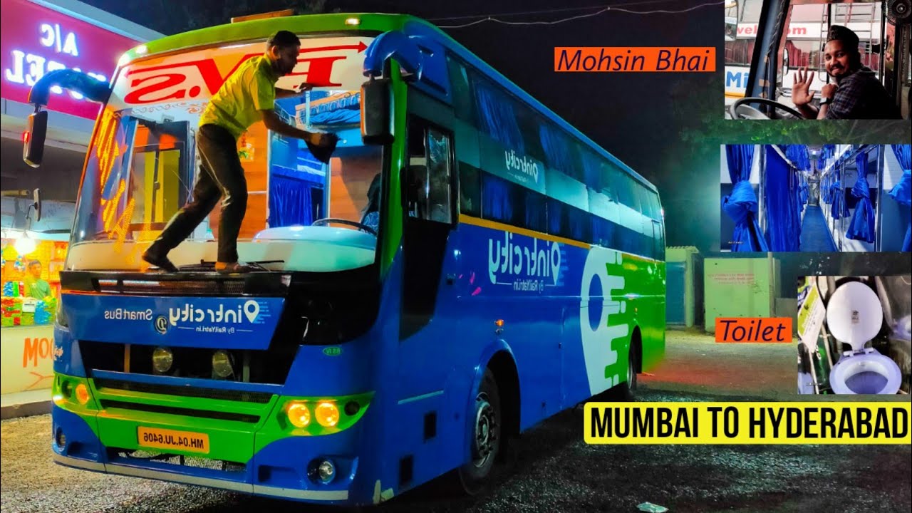 IntrCity Smart Bus by Railyatri | Mumbai to Hyderabad Cabin ride | AC Sleeper with Toilet | Vlog🔥