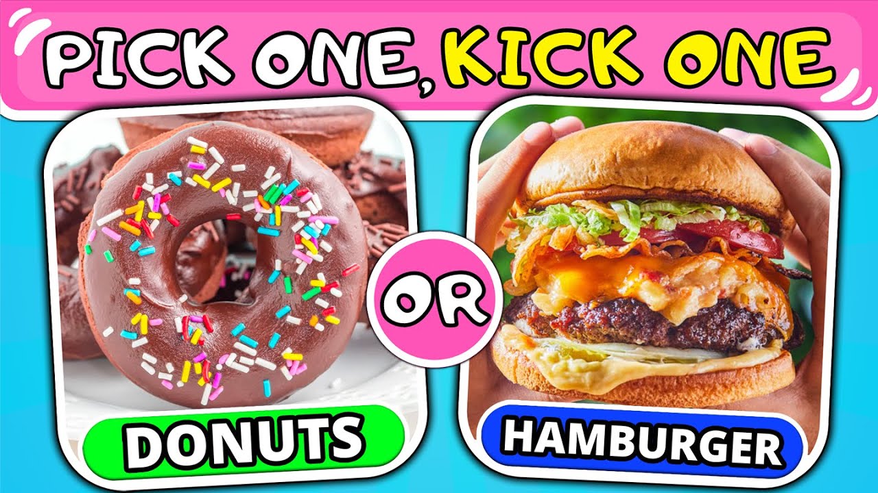 Pick One, Kick One - Sweet vs Savory Edition! 🍔🍩