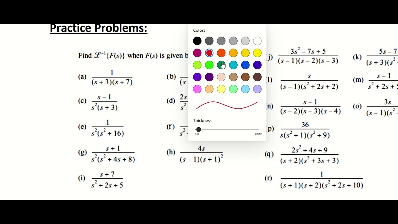 Laplace inverse Transform by using Matlab