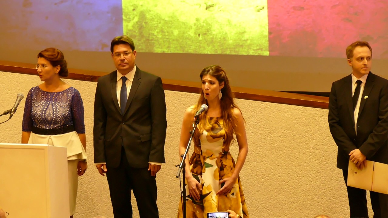 Soprano Monica SCHWARTZ performs Romanian Anthem (Desteapta-te Romane) 2016