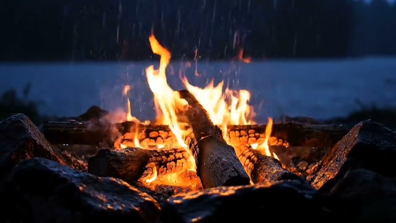 A Cozy Night Rain & Campfire to Help You Sleep