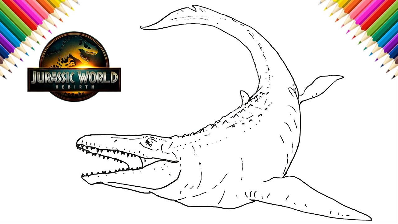 How to Draw Mosasaurus from Jurassic World Rebirth!