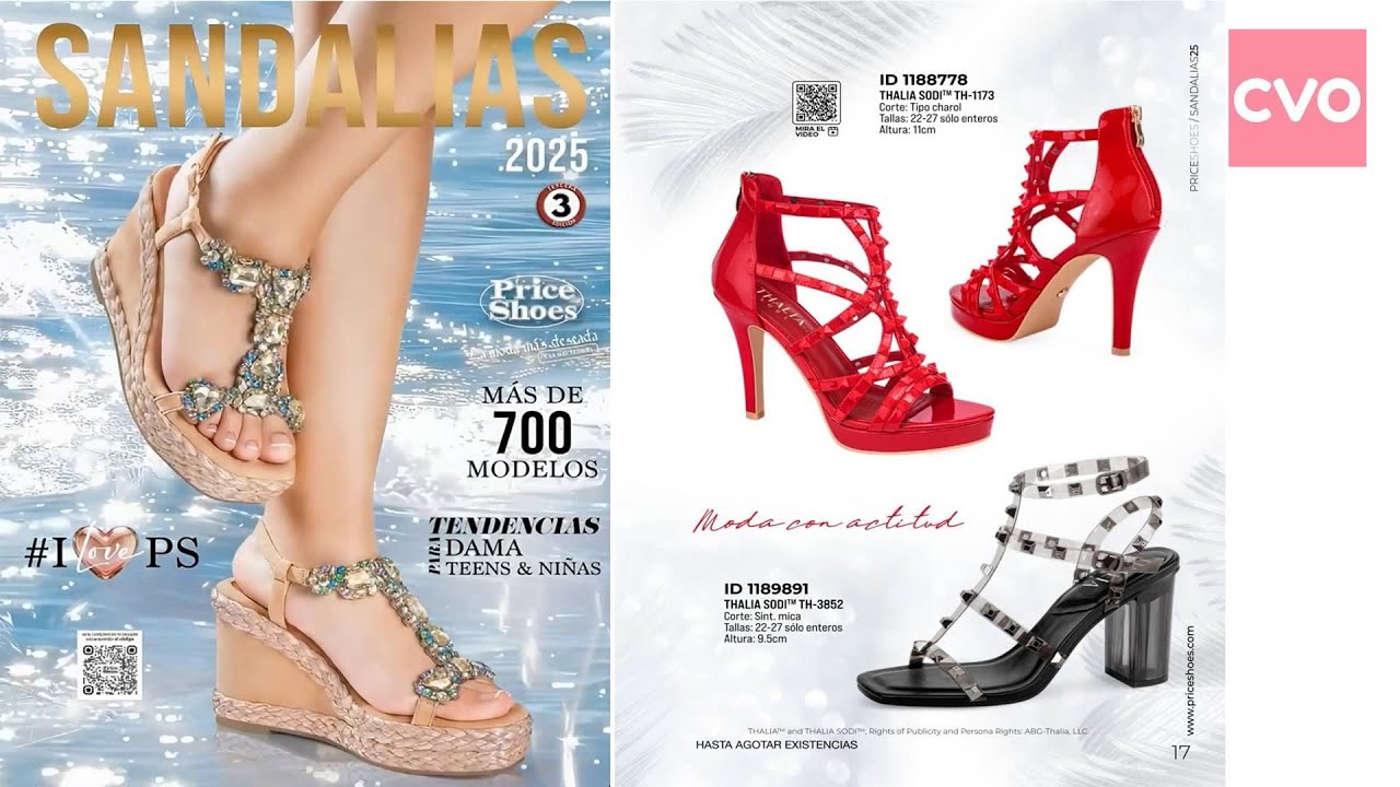 ✨ Nuevo Cat&aacute;logo PRICE SHOES Sandalias 2025 (3ra Edici&oacute;n )👠💎 | Thal&iacute;a Sodi, Belinda y m&aacute;s