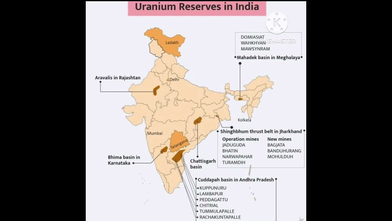Uranium Reserves in India......#maps #viral ..
